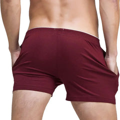 Threebooy Men's Running Workout Active Shorts Cotton Gym Training Lounge Sleep Bottoms Elastic Waist Casual Pajama Pocket Jogger Home Wear