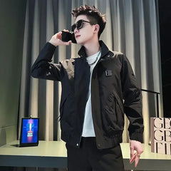 Threebooy Male Coats Solid Color Slim Fit Men's Jackets Trendy Original Brands Deals Luxury Designer High Quality Cheap Sale Y2k Aesthetic