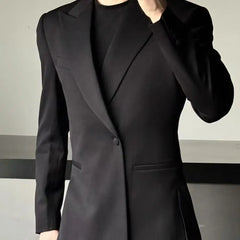 Threebooy High-End Black Trousers Unisex Elegant New Business Casual Pants Suit Set For Wedding Groom Business Prom