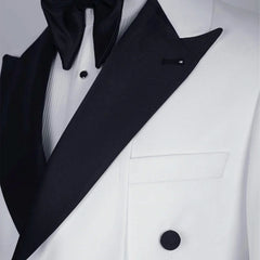 Threebooy Men's 2-piece Suit Slim Fit Business Double-breasted Suit Jacket and Trousers Formal Wedding Attire Wedding Suits for Men