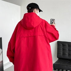 Threebooy Original Clothing Men Spring Jackets Outerwear Men's Korean Style Clothes Loose Fitting Men's Coats Models 2024 Man Hoodie