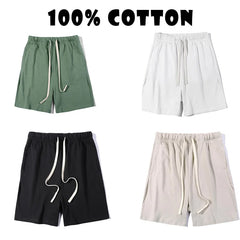 Threebooy 100% Cotton Hip Hop Streetwear Fashion Shorts Man Summer Beach Men'S Casual Running Sport Shorts Men'S Street