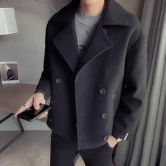 Threebooy Men's Wool & Blends Jackets Slim Fit Male Coats Trendy Korean New In Aesthetic Stylish Fast Delvery Y2k