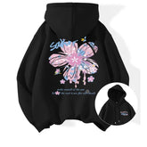 Threebooy Spring Autumn Men's New Splicing Pullovers Hooked Printed Letter Drawstring Fashionable Loose Casual Long Sleeve Hoodies