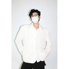 Threebooy Bazer men 2025 Autumn new Fashionable men's round-neck suit jacket High-quality men's coat Banquet Dress