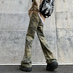 Threebooy Men's New Relaxed Fashion Trend Elastic Waist Printing Camouflage Loose Trousers High Quality Casual Pants M-2XL