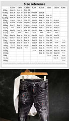 Threebooy Men's Slim Fit Jeans Spring Autumn Distressed Casual Long Pants Low Waist Zipper Closure Polyester Fiber Youth Fashion