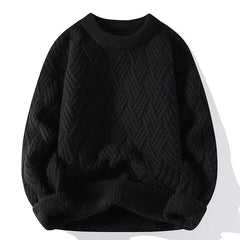 Threebooy Autumn Winter New Men Thickened Knit Sweater Warm Coat O Neck Sweaters Pullover Jumpers Top Teenager Student Knitted Sweatshirts