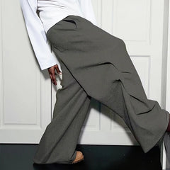 Threebooy Men Pants Solid Color Drawstring Joggers Workout Casual Sweatpants Men Streetwear Loose Fashion Male Long Trousers