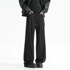 Threebooy Black Casual Pants Men Oversized Wide Leg Pants Men Grey Sweatpants Streetwear Loose Joggers Sports Pants Mens Trousers M-2XL