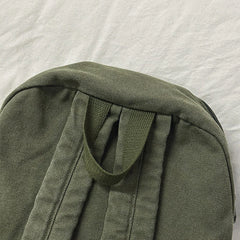 Threebooy Brand High Quality Canvas Backpacks Women Solid 100% Cotton School Bags Soft Green Satchels Small Cloth Leisure Or Travel Bags