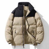 Threebooy Cotton jacket men women winter new style color blocked cotton jacket thick warm jacket couples