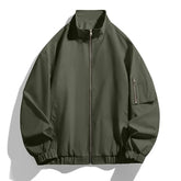 Threebooy Thin Stand Collar Workwear Jacket Men New Spring Autumn Men's Solid Color Coat Zipper Fashion Windproof Bomber Jackets Man
