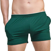 Threebooy Men's Running Workout Active Shorts Cotton Gym Training Lounge Sleep Bottoms Elastic Waist Casual Pajama Pocket Jogger Home Wear