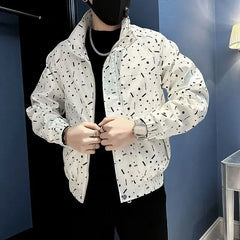 Threebooy Zip V Male Coats New In Casual Cold Original Brands Y2k Aesthetic Deals Harajuku Men's Jackets Korean Reviews Many Joker Stylish