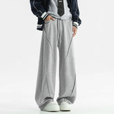 Threebooy Black Casual Pants Men Oversized Wide Leg Pants Men Grey Sweatpants Streetwear Loose Joggers Sports Pants Mens Trousers M-2XL