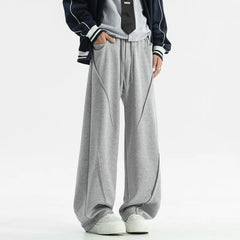 Threebooy Black Casual Pants Men Oversized Wide Leg Pants Men Grey Sweatpants Streetwear Loose Joggers Sports Pants Mens Trousers M-2XL