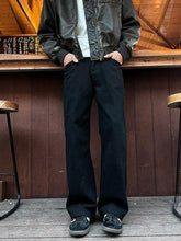 Threebooy New Men's Clothing Casual Pants Harajuku Casual Vintage Straight Pants Loose Solid Color Classic Wide Leg Male Youth Trousers