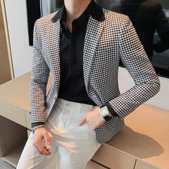 Threebooy Fashion Men's Suit Jackets Single Breasted Male Blazer Thin Slim Fit Spring Clothes Casual Coat Korean Style Original Handsome