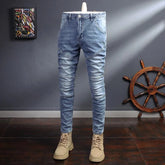 Threebooy Spring and Autumn New Fashion Solid Color Straight Leg Stretch Slim Pants Men's Casual Comfortable Sports High-Grade Trousers