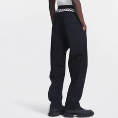 Threebooy Mens Casual Punk Style Mesh Fake Two-Piece Trousers Streetwear Fashion Personality Versatile Trousers Men'S Clothing Summer New