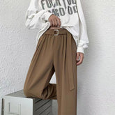 Threebooy Korean Men Italian Style Naples Suit Pants Oversized Sagging Sensation Loose Straight Trousers Spring Summer Ins Trendy Pants