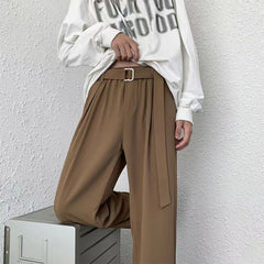 Threebooy Korean Men Italian Style Naples Suit Pants Oversized Sagging Sensation Loose Straight Trousers Spring Summer Ins Trendy Pants