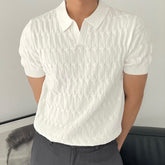 Threebooy New Fashion Knit Polo Shirts Men Korean Style Slim Fit Solid Short Sleeve Top Summer Trend Premium Polos Tshitrt For Mens
