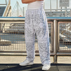 Threebooy Mens Casual Fitness Polyester Fiber Pants Genderless Summer New Fashionable Breathable Sports Thin Retro Loose Pants Unisex