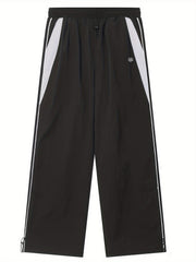 Threebooy Y2K Korean Casual Parachute Pants, Wide-Leg Joggers, Long Trousers for Women, Oriented Style.