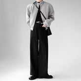 Threebooy Men Imitation Wool Three-Dimensional Stitching Business Casual Trousers Plain Classic Luxury Pants Old Money Men'S Clothing 2025