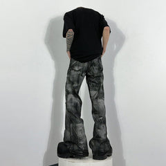 Threebooy Mens Jeans Y2k Multi-Zipper Decoration Washed Casual Pants Streetwear American Fashion Campus Performance Pants Men'S Clothing