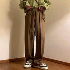 Threebooy Streetwear Men Naples Casual Suit Pants Pendant Advanced Sense Oversized Straight Trousers Spring Autumn Fashion Loose Pants