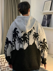 Threebooy Men's Casual Hooded Tie-Dye Sweater, Fashionable And Versatile Style for Autumn/Winter Outdoor Travel, Sweater Hoodie, Photography, Single Item