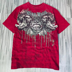 Threebooy 2000s Affliction Retro Tops American Street Gothic Retro Printed Oversize T shirt Men Hip Hop Harajuku Punk Loose Short Sleeve