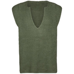 Threebooy Spring Autumn Men Knitted Vest V-Neck Sleeveless Sweater Vintage Oversize Loose Knit Tank Tops Leisure Waistcoat Streetwear