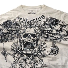 Threebooy 2000s American Fashion Pattern Print Cotton T-shirt Women New Street Hip Hop Retro Joker Short Sleeve Unisex Casual Loose Tees
