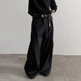 Threebooy Mens Pants Three-Dimensional Pleated Casual Pants Streetwear Fashion Luxury Grunge Wide-Leg Pants Old Money Men'S Clothing 2025