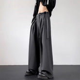 Threebooy Mens Y2k Japanese Belt Casual Trousers Streetwear Daily Niche Personality Versatile Comfortable Straight Pants Men New
