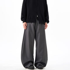 Threebooy Mens Casual Pants British Style Wide-Leg Pants Streetwear Fashion Versatile Trend Youth Campus Trousers Men'S Clothing 2025 New