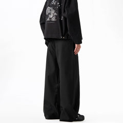 Threebooy Mens Casual Pants British Style Wide-Leg Pants Streetwear Fashion Versatile Trend Youth Campus Trousers Men'S Clothing 2025 New