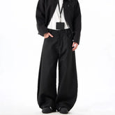 Threebooy Mens Casual Pants British Style Wide-Leg Pants Streetwear Fashion Versatile Trend Youth Campus Trousers Men'S Clothing 2025 New