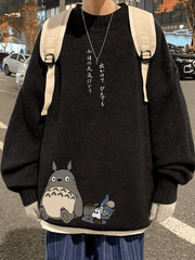 Threebooy Men's Cartoon Long Sleeve Knit Sweater