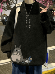 Threebooy Men's Cartoon Long Sleeve Knit Sweater