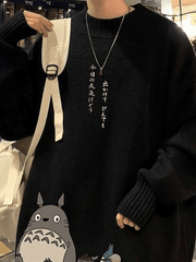 Threebooy Men's Cartoon Long Sleeve Knit Sweater