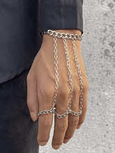 Threebooy Men's Chain Detail Mittens Ring