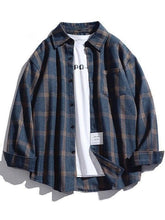 Threebooy Men's Checkered Long Sleeve Button Shirt
