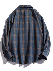 Threebooy Men's Checkered Long Sleeve Button Shirt