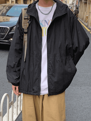 Threebooy Men's Lightweight Zipper Hooded Jacket