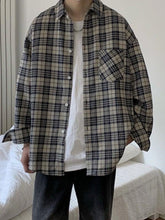 Threebooy Men's Long Sleeve Checkered Shirt